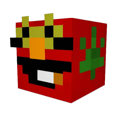 aleploxx Minecraft avatar head, 3D render