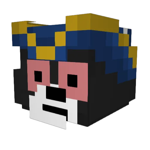alepordio Minecraft avatar head, 3D render