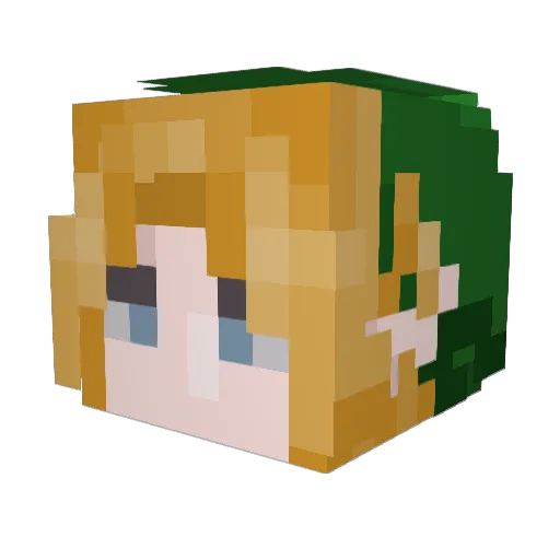 alerion_ Minecraft avatar head, 3D render