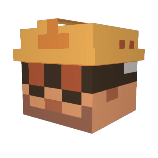 alert_SI Minecraft avatar head, 3D render