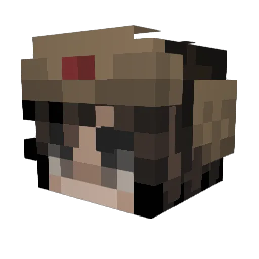 alertly Minecraft avatar head, 3D render