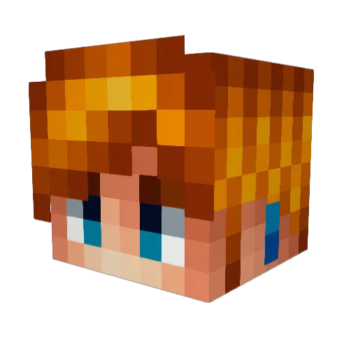 alesilentt Minecraft avatar head, 3D render