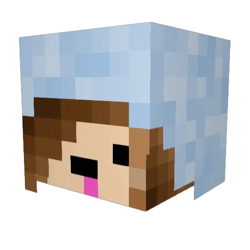 alessia57 Minecraft avatar head, 3D render