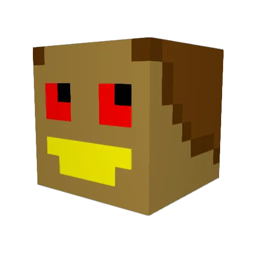 aleszen Minecraft avatar head, 3D render