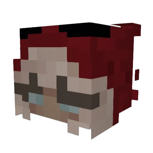 aletique Minecraft avatar head, 3D render