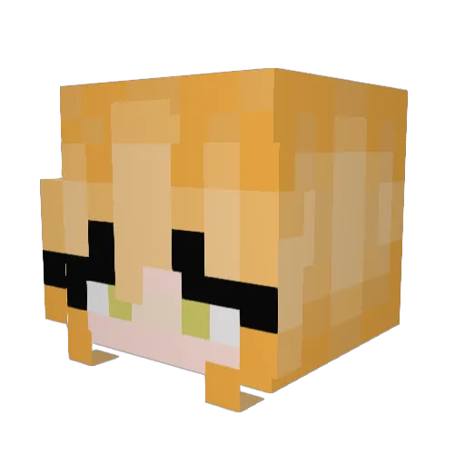 alevasca Minecraft avatar head, 3D render