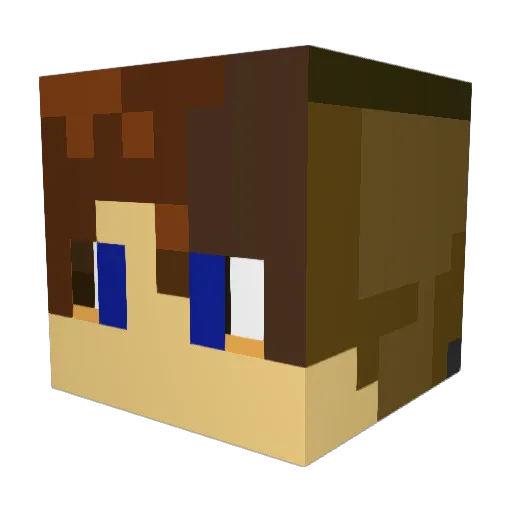 alevtopu Minecraft avatar head, 3D render