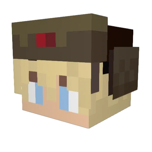 alevyi Minecraft avatar head, 3D render