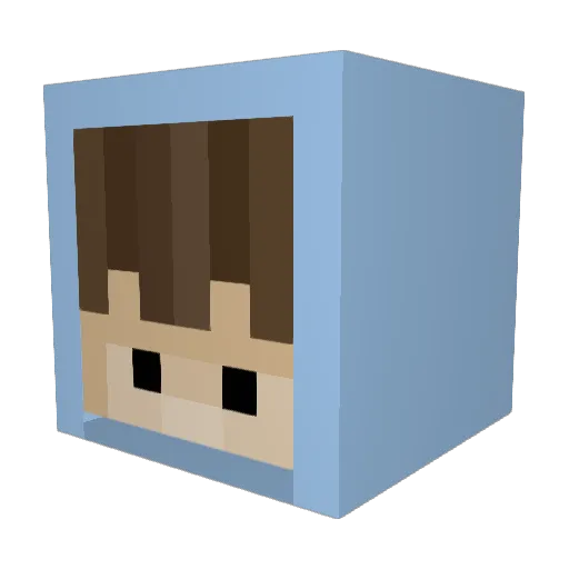 alex1shot Minecraft avatar head, 3D render