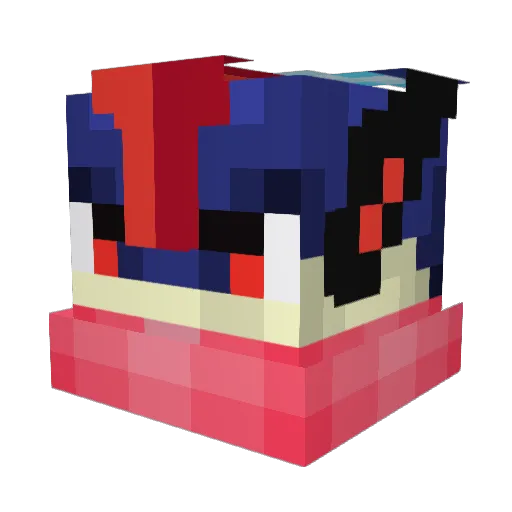 alexFR14 Minecraft avatar head, 3D render