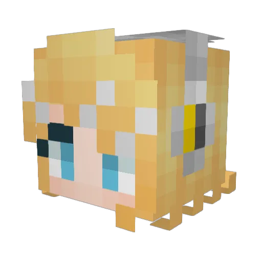 alex_fairy Minecraft avatar head, 3D render