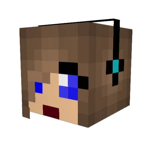 alex_peace Minecraft avatar head, 3D render