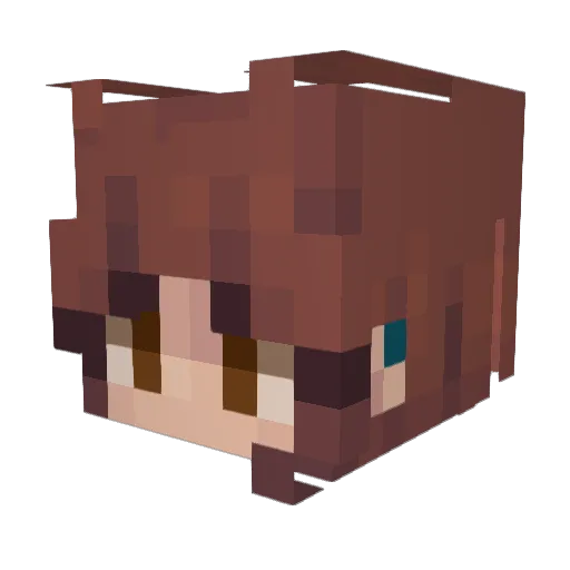 alexa_lb Minecraft avatar head, 3D render