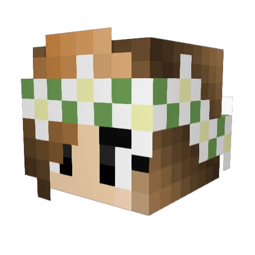 alexaclaire1 Minecraft avatar head, 3D render