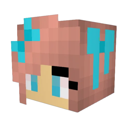 alexaemily Minecraft avatar head, 3D render