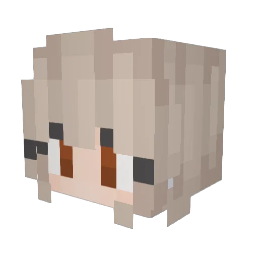 alexahaley Minecraft avatar head, 3D render