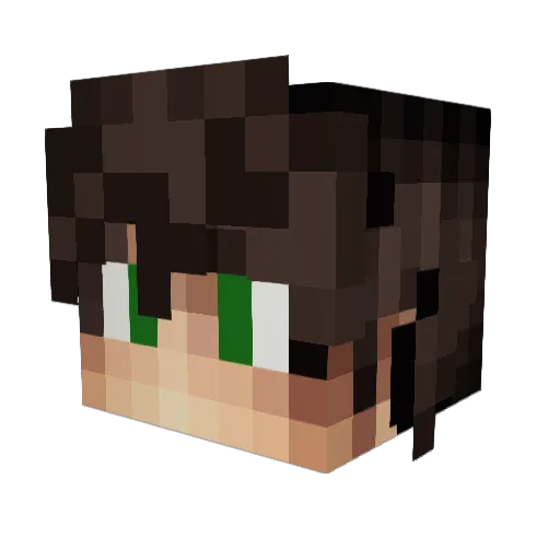 alexalpal Minecraft avatar head, 3D render