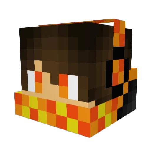 alexamedu Minecraft avatar head, 3D render