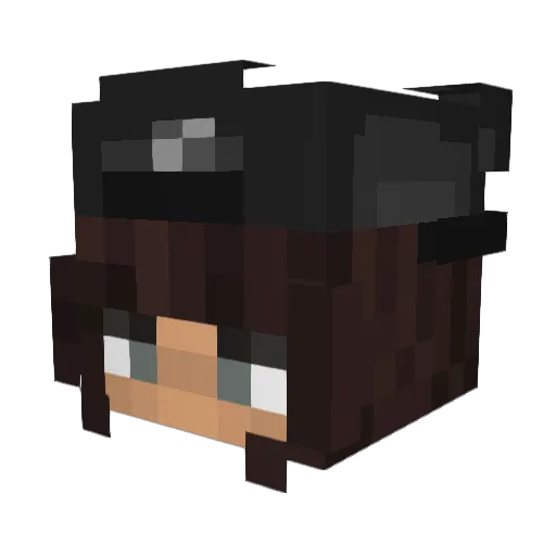 alexamm Minecraft avatar head, 3D render