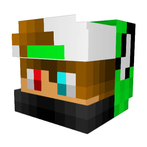 alexanderix333 Minecraft avatar head, 3D render