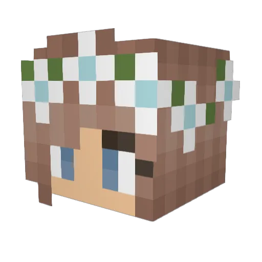 alexandra_falcon Minecraft avatar head, 3D render