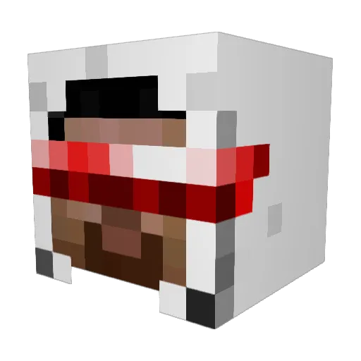 alexandrefranco Minecraft avatar head, 3D render
