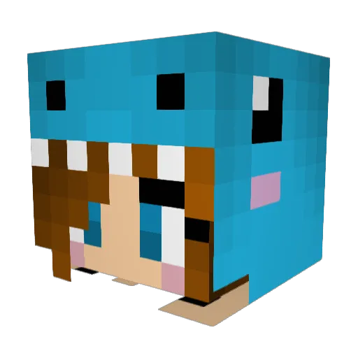 alexandrine15 Minecraft avatar head, 3D render