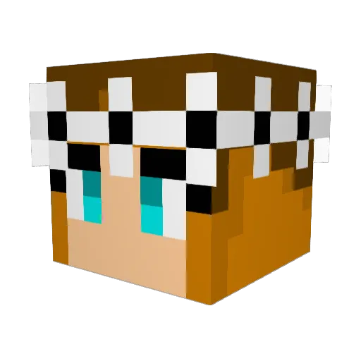 alexastache Minecraft avatar head, 3D render