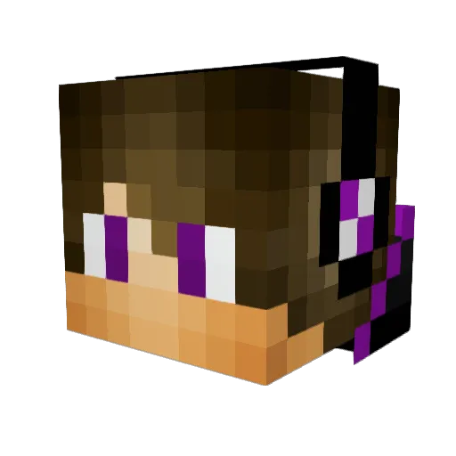 alexatb Minecraft avatar head, 3D render
