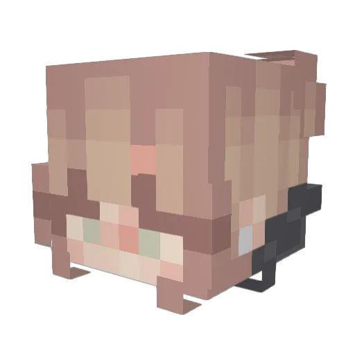 alexathebio Minecraft avatar head, 3D render