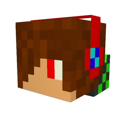 alexbbg Minecraft avatar head, 3D render
