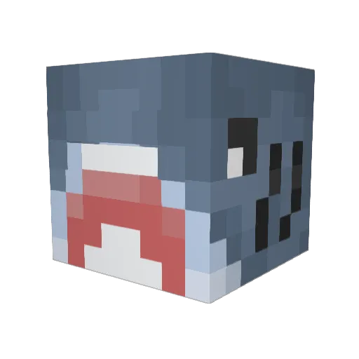 alexbda8 Minecraft avatar head, 3D render