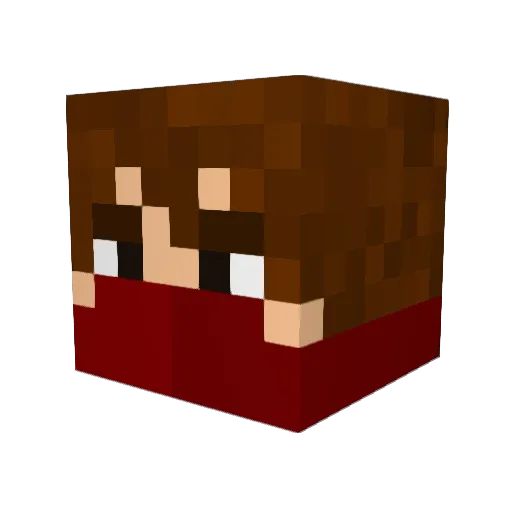 alexbralex Minecraft avatar head, 3D render