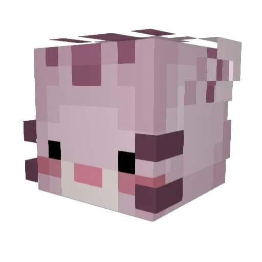 alexbut Minecraft avatar head, 3D render