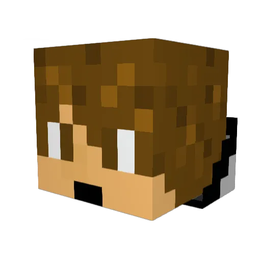 alexcraft99 Minecraft avatar head, 3D render