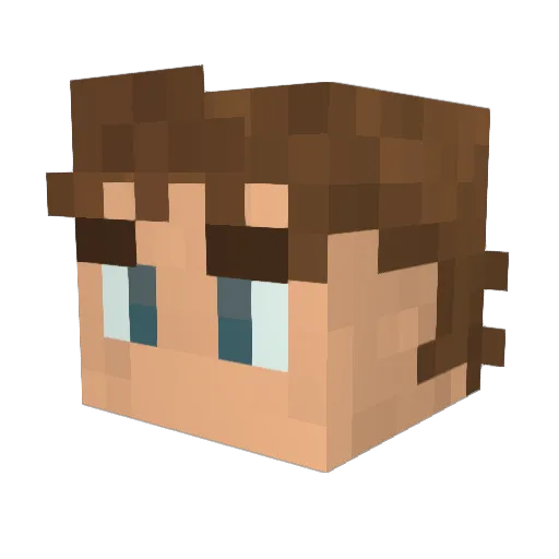 alexdres Minecraft avatar head, 3D render