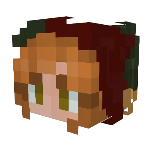 alexdy_ Minecraft avatar head, 3D render
