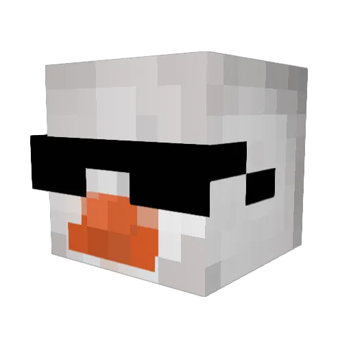alexggs Minecraft avatar head, 3D render