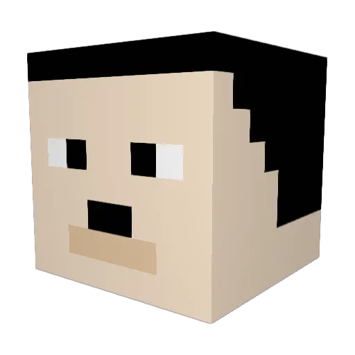 alexhunter1207 Minecraft avatar head, 3D render