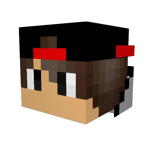 alexiago Minecraft avatar head, 3D render