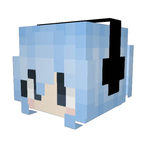 alexics Minecraft avatar head, 3D render