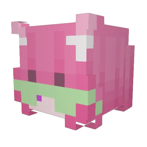 alexihi Minecraft avatar head, 3D render