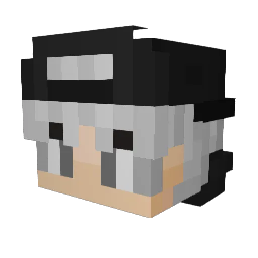 alexismadrid Minecraft avatar head, 3D render