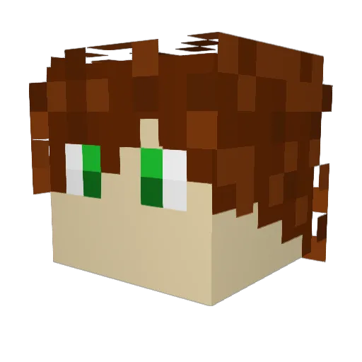 alexjohnyoung Minecraft avatar head, 3D render