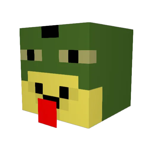 alexjs_ Minecraft avatar head, 3D render