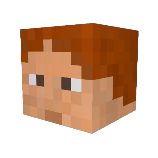 alexjuuhh Minecraft avatar head, 3D render