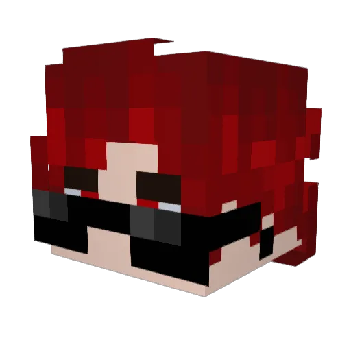 alexkeks Minecraft avatar head, 3D render
