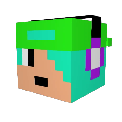 alexkills Minecraft avatar head, 3D render