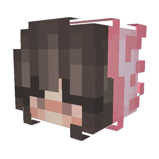 alexlotle Minecraft avatar head, 3D render