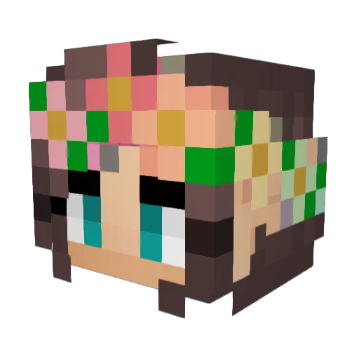 alexloveLP Minecraft avatar head, 3D render